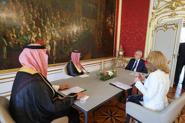 Saudi foreign minister, Austrian president
hold talks, seek to strengthen bilateral ties