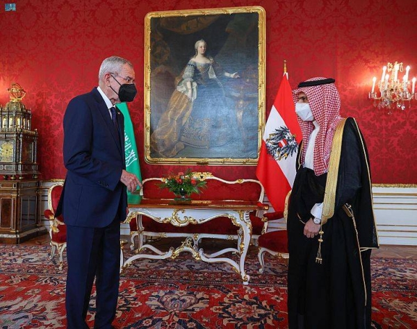 Saudi foreign minister, Austrian president
hold talks, seek to strengthen bilateral ties