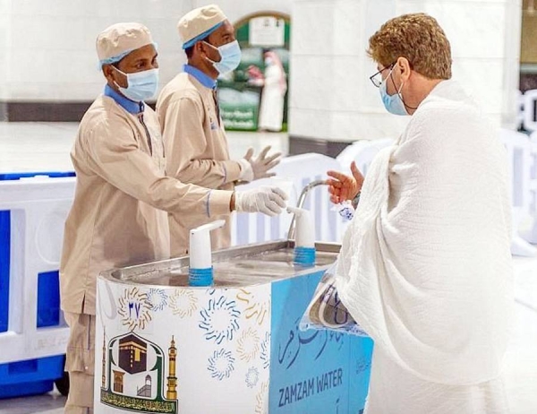 The General Presidency for the Affairs of the Two Holy Mosques has distributed over 15 million Zamzam water bottles since the restart of Umrah pilgrimage.