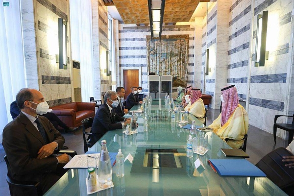Foreign Minister Prince Faisal Bin Farhan met here on Sunday with his Italian counterpart Luigi Di Maio on the sidelines of the meeting of the Global Coalition to Defeat Daesh (the so-called IS).