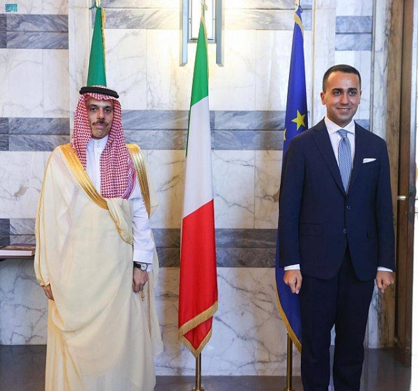 Foreign Minister Prince Faisal Bin Farhan met here on Sunday with his Italian counterpart Luigi Di Maio on the sidelines of the meeting of the Global Coalition to Defeat Daesh (the so-called IS).