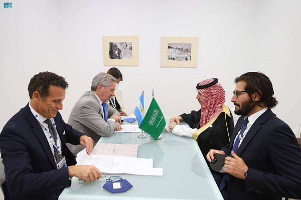 Foreign Minister Prince Faisal Bin Farhan met on Tuesday with his Indian counterpart Subrahmanyam Jaishankar on the sidelines of the G20 meetings of foreign and development ministers in southern Italian city of Matera.