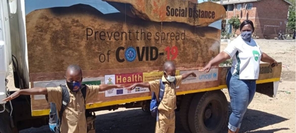 Children in Zimbabwe demonstrate safe social distancing behavior. — Courtesy file photo
