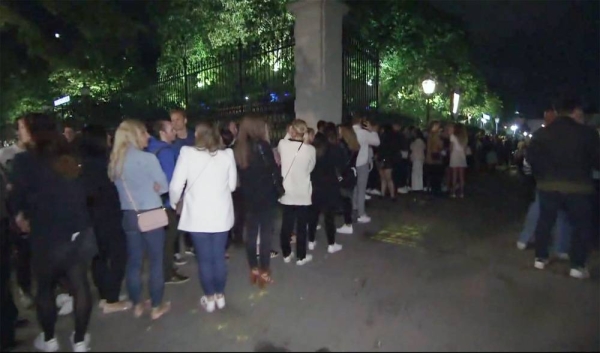 Austrians queuing up for a night club.