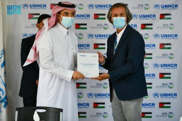The CEO of Saudi Fund for Development (SFD), Sultan Bin Abdurrahman Al-Marshad, inaugurated on Wednesday a project to develop a renewable energy electricity network in Azraq camp for Syrian refugees in Jordan.