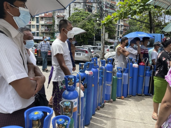  severe COVID-19 wave is devastating Myanmar — a country already on its knees following February's military coup — with people queuing for hours for oxygen in major cities and the seriously ill dying at home because they are too scared to visit understaffed, ill-equipped hospitals. — Courtesy file photo