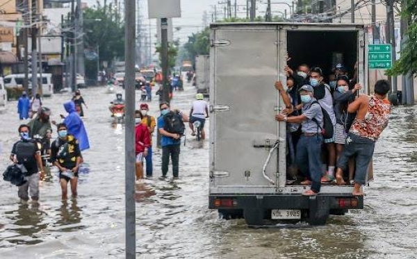 Authorities in the Philippines have evacuated more than 15,000 people in Metro Manila and some parts of the country as heavy monsoon rain, compounded by a tropical storm, flooded the city and nearby provinces. — Courtesy photo