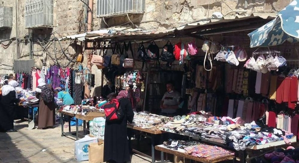 The market in Old City of East Jerusalem. — courtesy Rafique Gangat