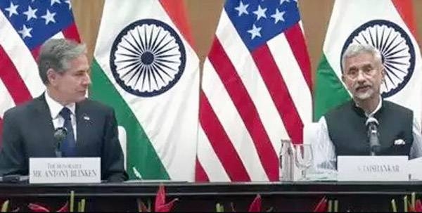 US Secretary of State Antony Blinken and his Indian counterpart S. Jaishankar, after extensive talks, hold a press conference on Wednesday in New Delhi.