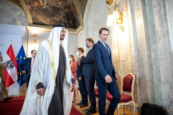 Abu Dhabi crown prince discusses bilateral 
ties with Austrian chancellor on Vienna visit