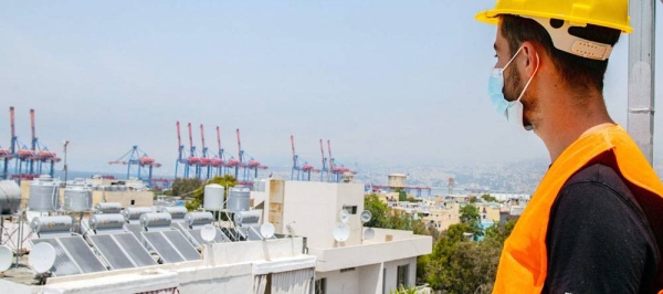 The UN Development Program has been supporting reconstruction efforts including the installation of solar power panels. — courtesy UNDP Lebanon