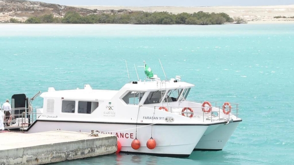 Jazan governor inaugurates sea ambulance service in Farasan Island
