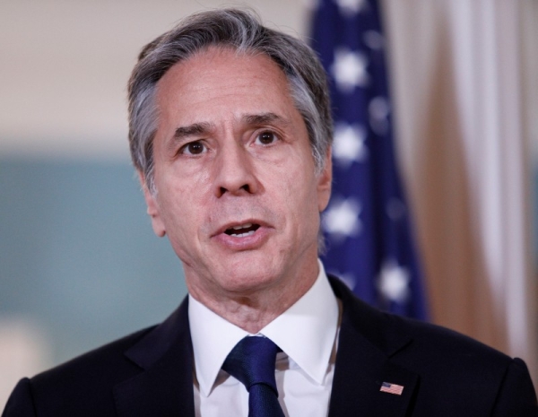 FILE PHOTO: U.S. Secretary of State Antony Blinken speaks to reporters at the State Department in Washington, U.S., July 16, 2021. REUTERS/Tom Brenner/Pool