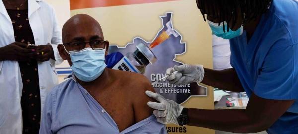 A man gets COVID-19 vaccination in South Sudan. — Courtesy file photo