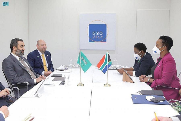 Saudi Arabia’s Minister of Communications and Information Technology Eng. Abdullah Al-Sawaha held bilateral meetings here on Thursday with top ministers from Italy, Germany, Japan, Singapore and South Africa on the sidelines of the G20 ministerial meeting.
