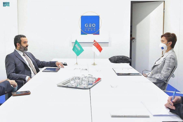 Saudi Arabia’s Minister of Communications and Information Technology Eng. Abdullah Al-Sawaha held bilateral meetings here on Thursday with top ministers from Italy, Germany, Japan, Singapore and South Africa on the sidelines of the G20 ministerial meeting.
