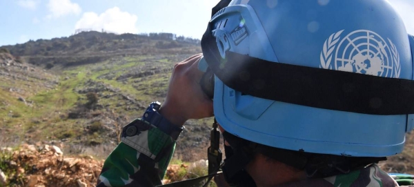 A UNIFIL peacekeeper on patrol in south Lebanon in this courtesy file photo. 
