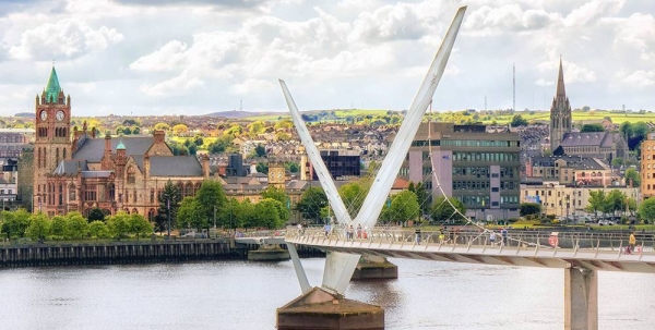 The Peace Bridge in Derry, Northern Ireland. — courtesy Unsplash/K. Mitch Hodge