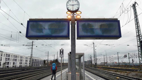 German railway workers began a nationwide strike on Tuesday night, the head of the GDL union said, after announcing that 95% of its members had voted to back the move.