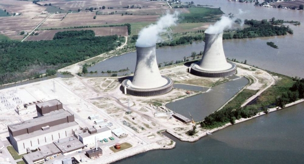 The Enrico Fermi nuclear generating Station near Monroe, Michigan, US. — courtesy NOAA/OAR/Great Lakes Environmental Research Laboratory