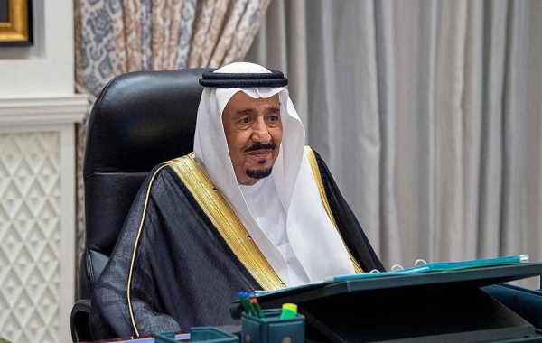 Custodian of the Two Holy Mosques King Salman chairs the Cabinet's virtual session Tuesday in Neom.