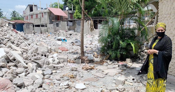 UN Deputy Secretary-General Amina Mohammed visits Les Cayes in Haiti after it was devastated by a 7.2-magnitude earthquake. — courtesy UNOCHA/Matteo Minasi