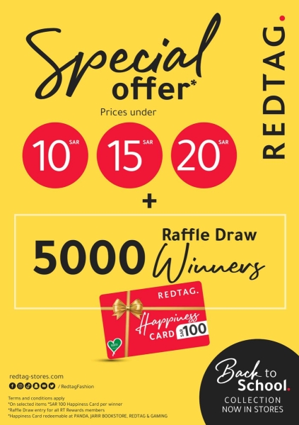 REDTAG announces special offers, discounts, and raffle draws worth half a million riyals in prize money