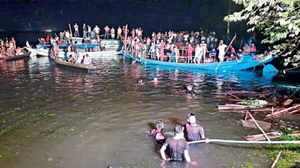 At least 19 people were killed after a boat capsized in a river in Bangladesh's Brahmanbaria district, some 109 km east of the capital Dhaka. — Courtesy photo