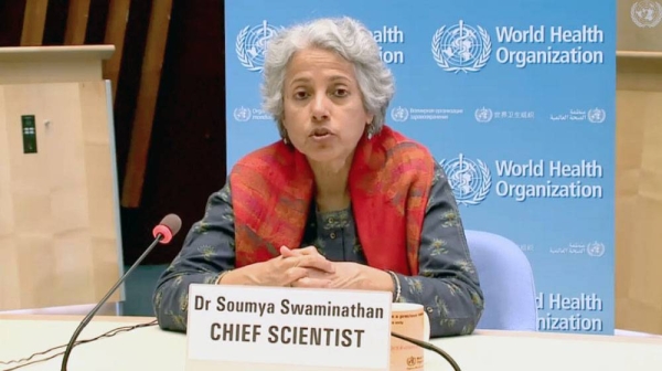 WHO Chief Scientist Dr. Soumya Swaminathan on Friday congratulated India for vaccinating over half of its adult population and crossing the 620 million mark in its nationwide inoculation drive.