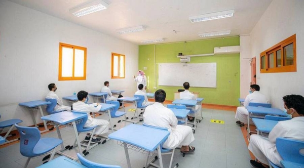 Saudi Arabia's students from the intermediate and secondary levels (ages 12-14 years), who have received the COVID-19 vaccine, resumed on Sunday the in-person education at public, private and foreign schools across the Kingdom.