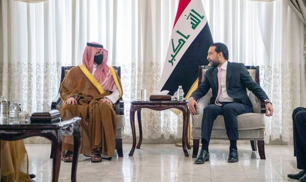 Minister of Interior Prince Abdulaziz Bin Saud Bin Naif held official talks with his Iraqi counterpart Lt. Gen. Othman Ali Al-Ghanimi at the Interior Ministry's headquarters in Baghdad Saturday.
