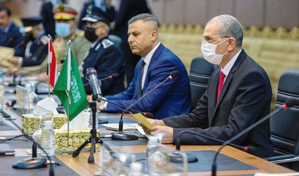 Minister of Interior Prince Abdulaziz Bin Saud Bin Naif held official talks with his Iraqi counterpart Lt. Gen. Othman Ali Al-Ghanimi at the Interior Ministry's headquarters in Baghdad Saturday.