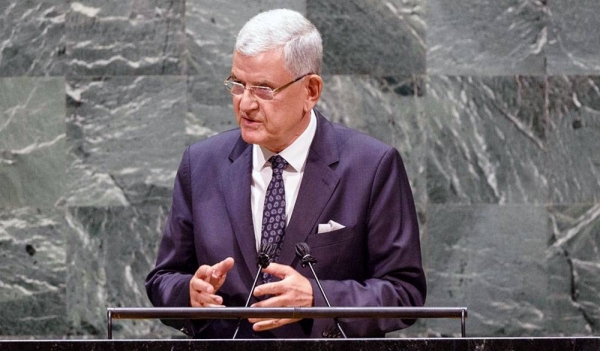 Volkan Bozkir, president of the 75th session of the United Nations General Assembly, opened the High-level Forum on the Culture of Peace. — courtesy UN Photo/Loey Felipe