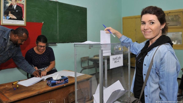 A voter casts her ballot  in the Morocco elections, in which the National Rally of Independents (RNI) led after counting 96 percent of votes. — courtesy photo