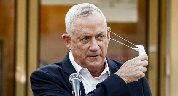 File picture of Israel’s defense minister Benny Gantz .