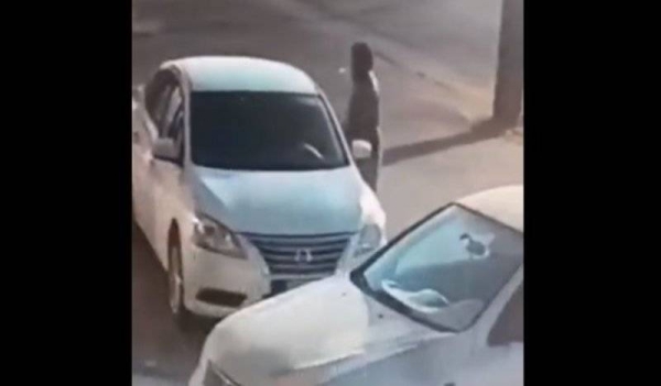 A clip from CCTV footage circulating on social media showed a man looking into the windows of a car parked on the side of a city road. When the man noticed the key was left in the ignition, he jumped into the driver's seat and sped off.