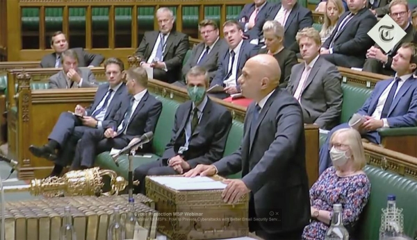 Britain will offer COVID-19 booster vaccines starting next week, with healthcare workers and those aged over 50 at the front of the line, Health Minister Sajid Javid, seen speaking in the House of Commons, said on Tuesday.

