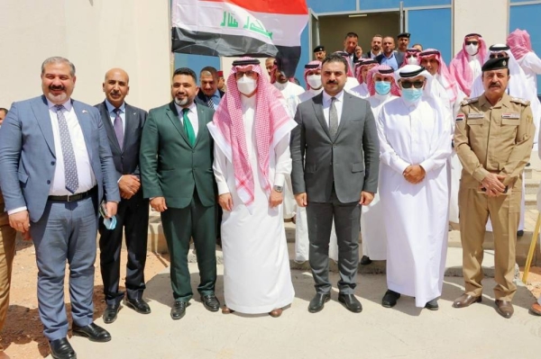 Iraqi-Saudi meeting at Arar border crossing on Wednesday.