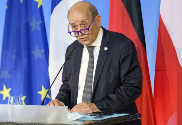 File photo of French Minister for Europe and Foreign Affairs Jean-Yves Le Drian.