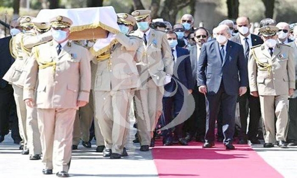 Former president Abdelaziz Bouteflika, who died Friday at the age of 84, was buried Sunday afternoon at the Square of the Martyrs in the cemetery of El-Alia, Algiers, in the presence of Algeria President Abdelmadjid Tebboune.
