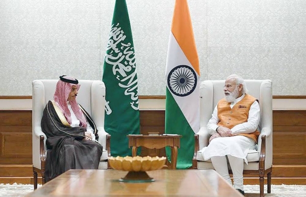 Indian Prime Minister Narendra Modi received on Monday Foreign Minister Prince Faisal Bin Farhan in New Delhi.