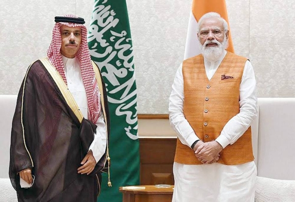 Indian Prime Minister Narendra Modi received on Monday Foreign Minister Prince Faisal Bin Farhan in New Delhi.