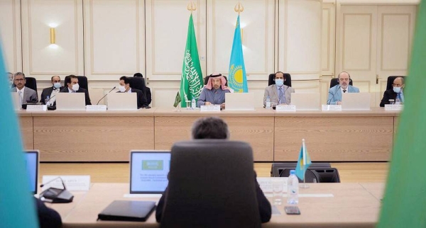 Minister of Investment Eng. Khalid Bin Abdulaziz Al-Falih headed a delegation of government officials and public sector representatives on an official visit to Kazakhstan is seen at the 5th meeting of the Saudi-Kazakhstan Joint Committee.