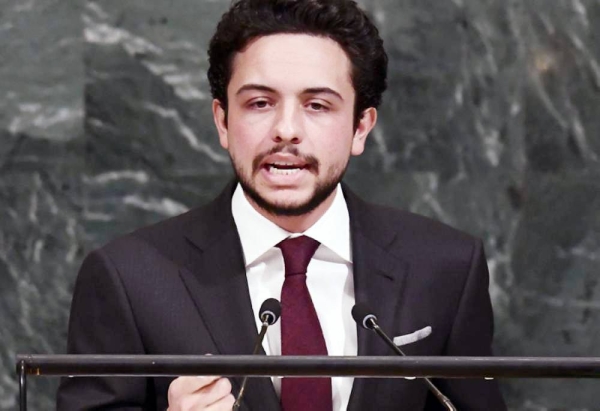 Jordanian Crown Prince Hussein Bin Abdullah, seen in this file photo, tested positive for COVID-19 on Monday.