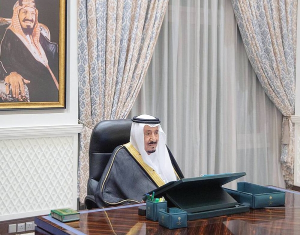 Custodian of the Two Holy Mosques King Salman chairs the Cabinet meeting virtually on Tuesday.