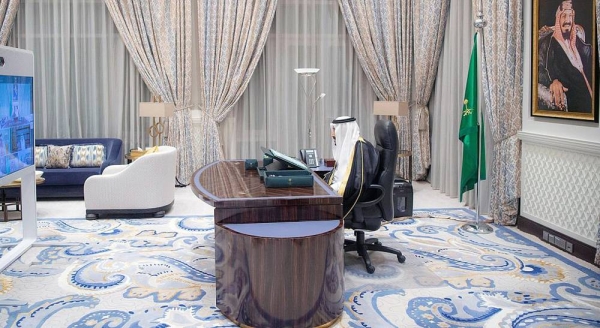 Custodian of the Two Holy Mosques King Salman chairs the Cabinet meeting virtually on Tuesday.