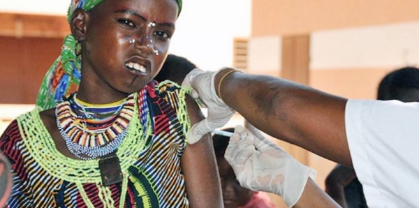A vaccination campaign against meningitis takes place in Bouaké, in central Côte d'Ivoire. —courtesy UNICEF/Frank Dejongh