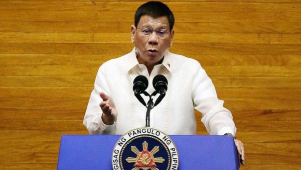 Philippine President Rodrigo Duterte announced he is backing out of an announced plan to run for vice president in next year’s elections and will retire from politics after his term ends.