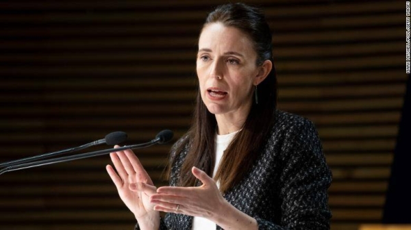 New Zealand Prime Minister Jacinda Ardern speaks at a news conference in Wellington on Monday.