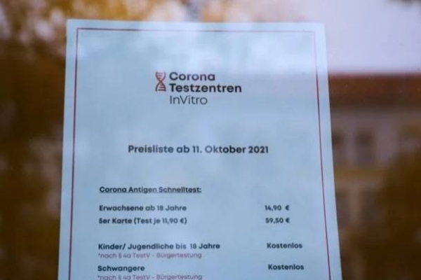 Germany stops offering free COVID-19 tests